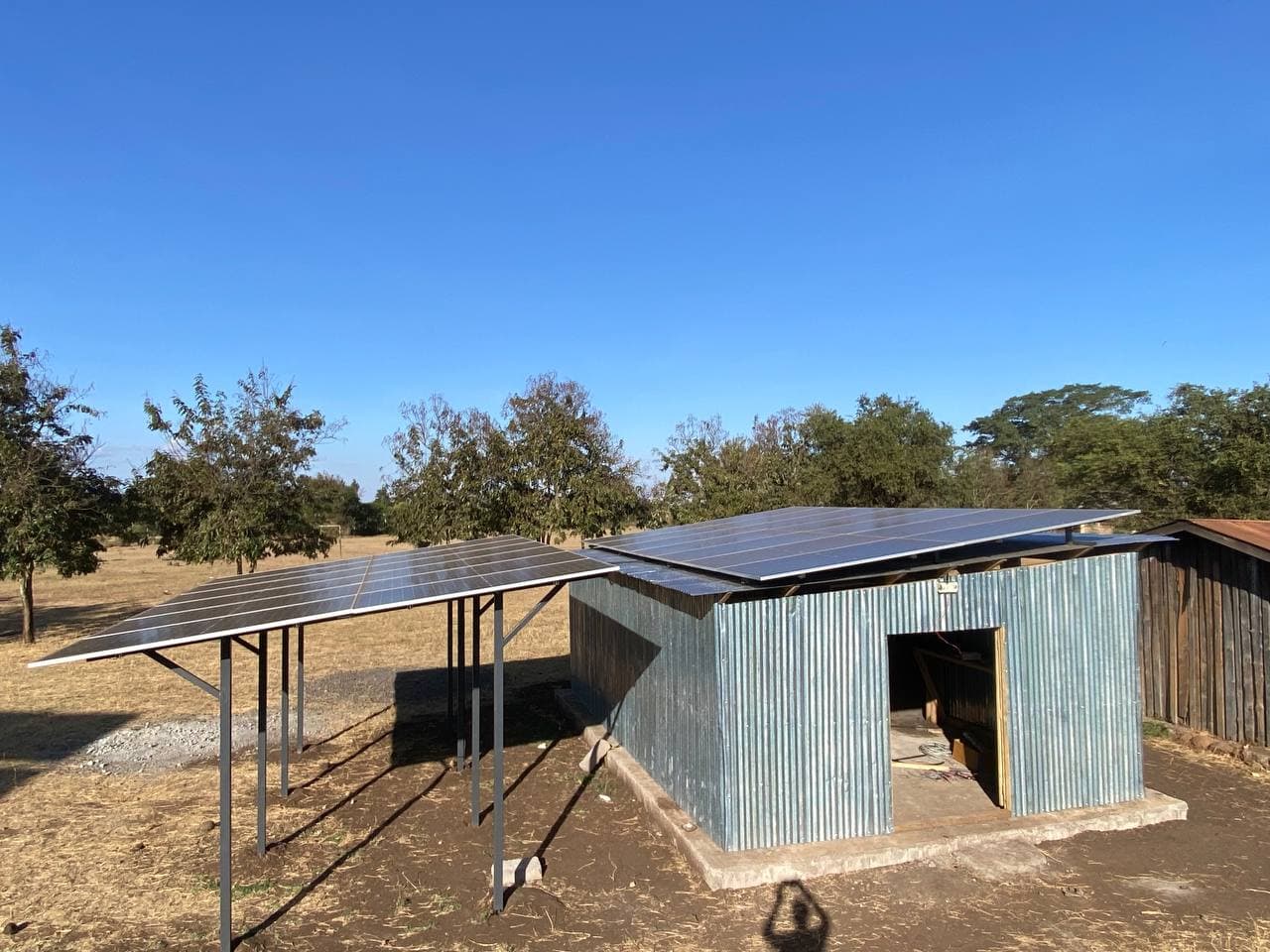 Solar array powering the kitchen, Uganda